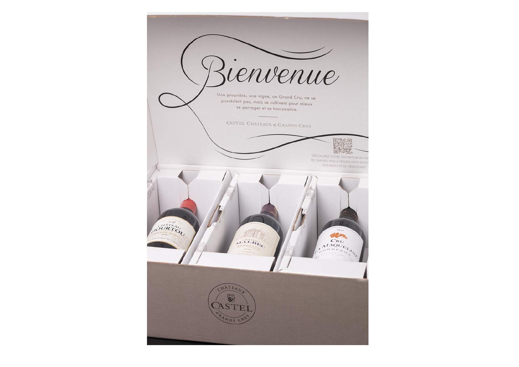 Coffret Cadeau - Vin Rouge - Prix Plaisir Vin de Bordeaux – Cru la Maqueline – Château Hourtou – Château Malbec - 3x75cl