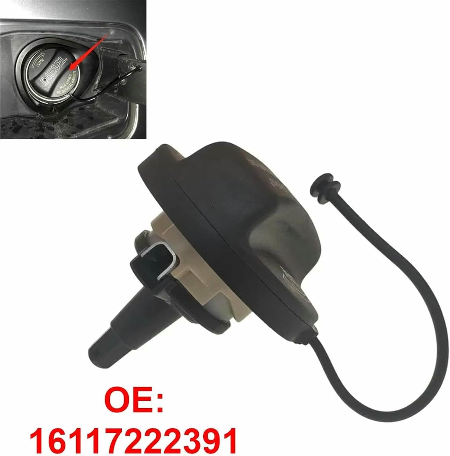 Tapón De Gasolina, Tapón De Combustible para Rolls para -Royce para Dawn Rr6 para Y Ghost Rr4, Tapa Interior del Depósito De Combustible 16117222391