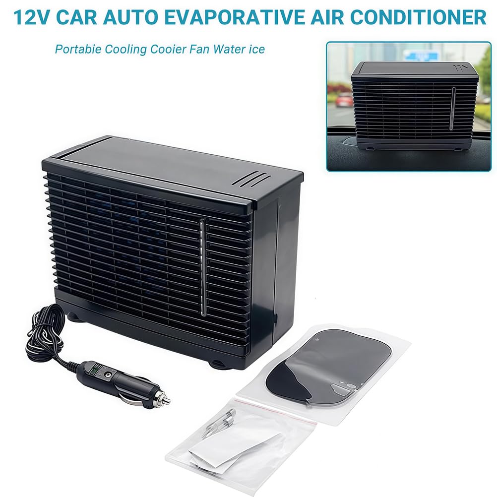 Climatizzatore per Auto 12V, Climatizzatore Universale per Auto, Ventilatore Portatile, Evaporatore per Aria Condizionata con Raffreddamento Ad Acqua, per Veicoli, Casa, Ufficio, Campeggio