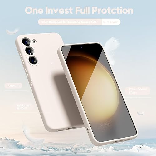 Miniatura 3 de oakxco Funda para teléfono Samsung Galaxy S23 Plus de silicona líquida, bonita funda de gel de TPU suave delgada y delgada para mujeres y niñas,