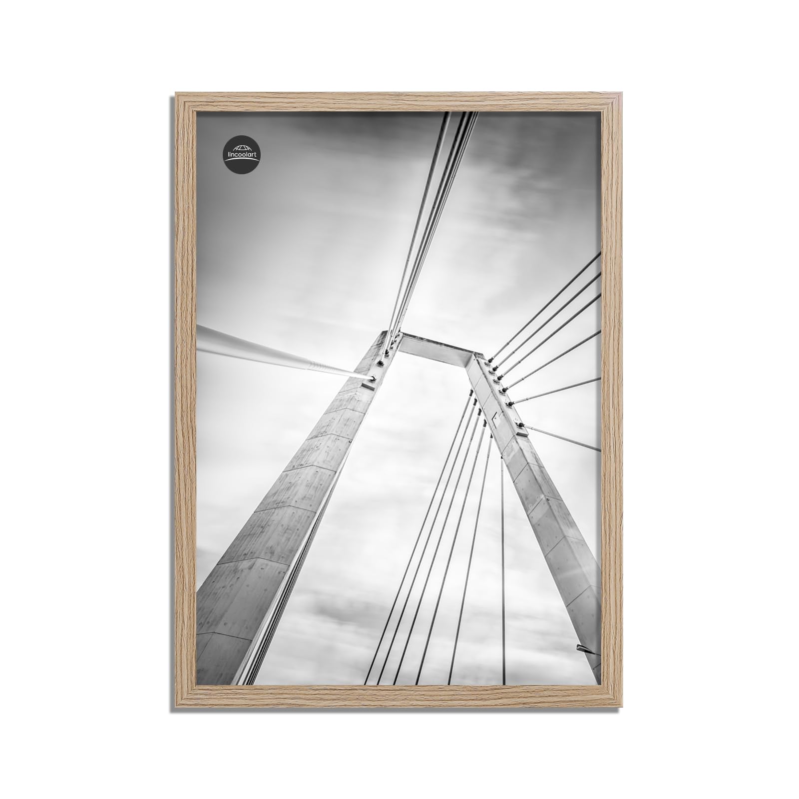Cornice 30 x 40 cm Legno Naturale con Acrilico - Cornici 30x40 cm Portafoto MDF per Poster, Foto, Puzzle - Set da 3 Pezzi per Parete
