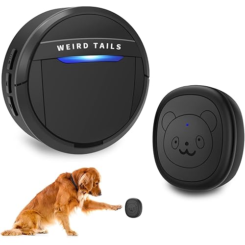 weird tails Wireless Doorbell, Dog Bells for Potty Training IP55 Waterproof Doorbell Chime Operating at 950 Feet with 55 Melodies 5 Volume Levels LED Flash (1 Receiver 1 Transmitters)