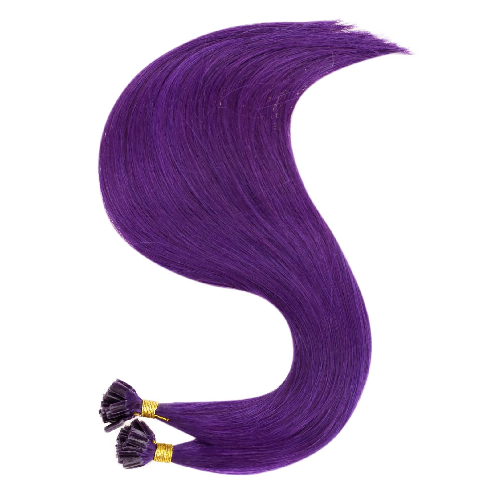 RUNATURE Micro Beads Hair Extensions Real Hair Purple Remy Micro Ring Hair Extensions Invisible Remy Straight Micro Hair 14 Inch 25g/25strands #Purple — view 151