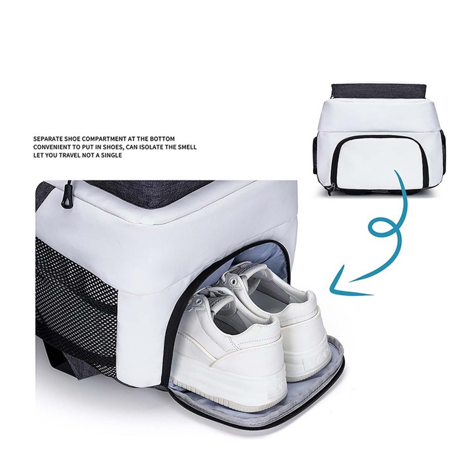 Mochila Tenis Bolsa De Raqueta De Tenis Multifuncional, Gran Capacidad, Compartimento for Calzado Informal De Bádminton, Mochila for Ordenador Portátil, Hombro Multiusos