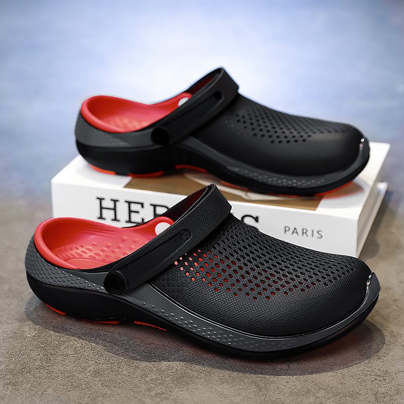 Image of Men's Clog Garden Shoes Adult Mule Outdoor Sports Sandals Summer Water Beach Shoes Casual Comfortable Fashion Breathable Slippers Lightweight