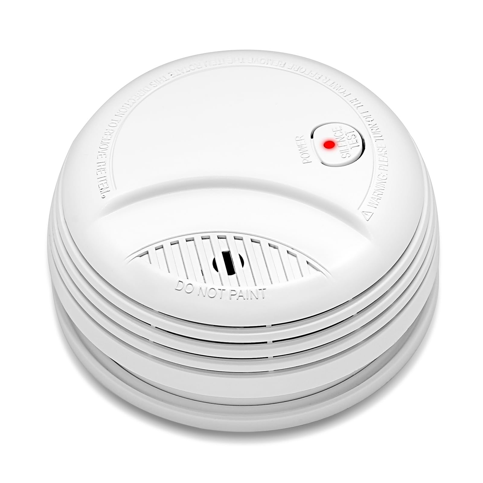 Daytech Smoke Alarms for Home, Fire Alarm with LED Indicator and Silent Button,Optical Smoke Detectors Battery Operated With 85dB Audible,Smoke Alarm Conforms to EN 14604 (1 Pack)