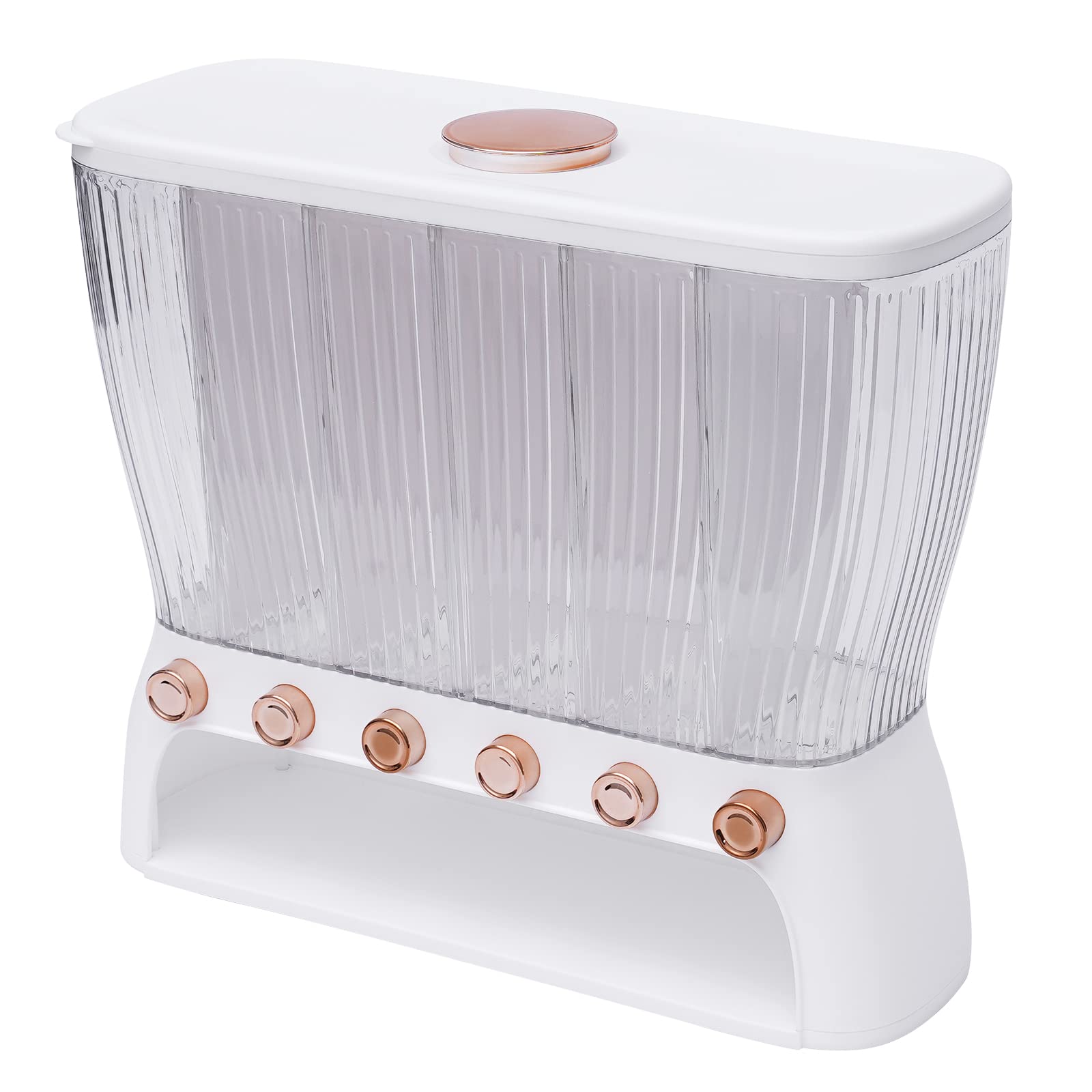 Dispenser per cereali a parete, 6 in 1 da cucina, contenitore per alimenti secchi, dispenser per cereali, contenitore per cereali, contenitore per cereali e semi di soia