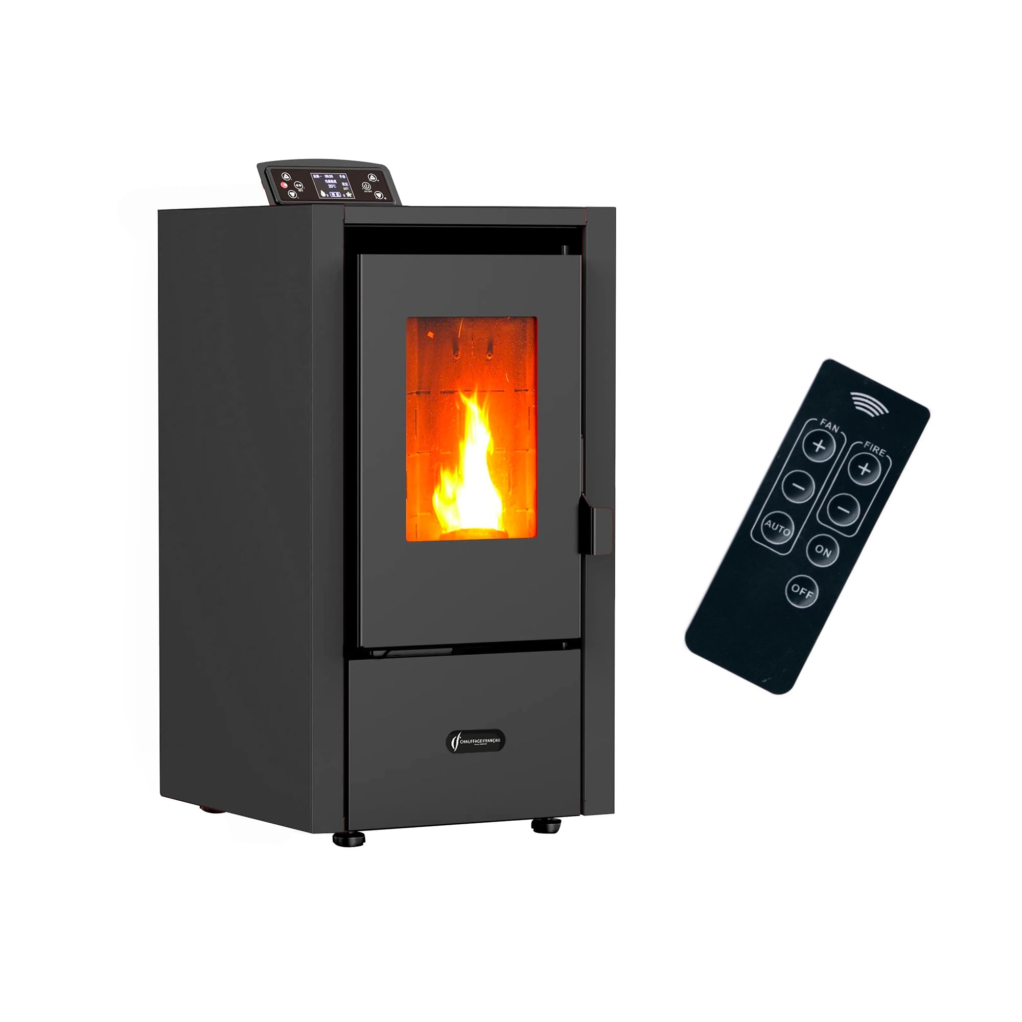 Anita powietrzny piec na pellet 6,5 kW Czarny Sannover