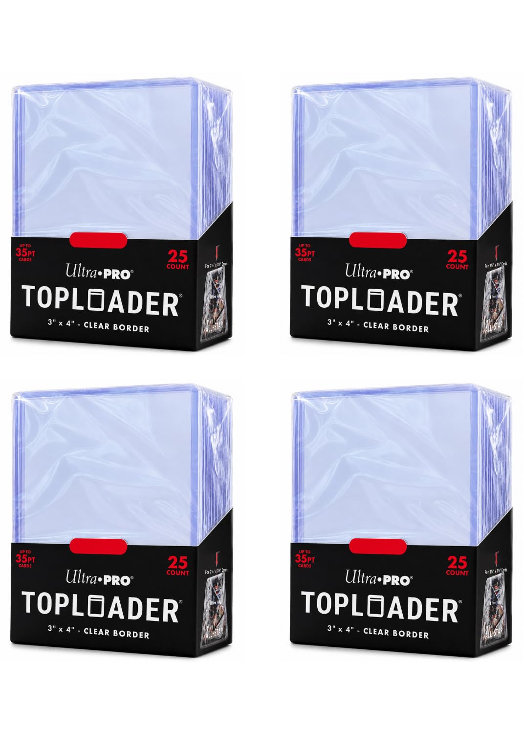 Ultra PRO Toploader 3x4 für Pokemon Karten - 100 Stück Hochwertige Kartenhüllen für Pokemon Sammelalbum & Booster - Schützt Magic Fortnite Karten - Transparent & Dick
