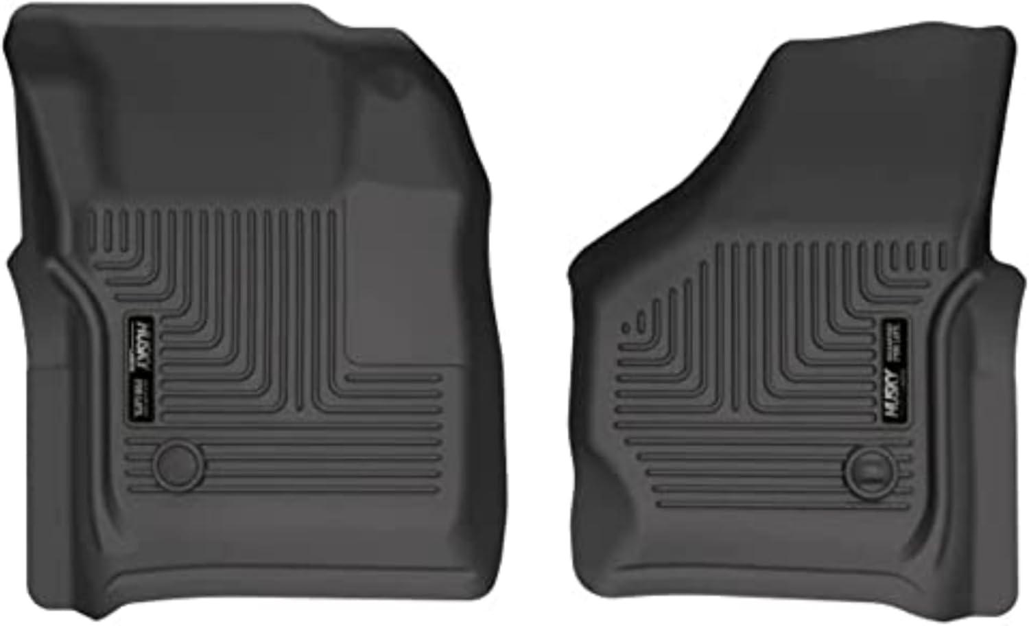 Husky Liners Weatherbeater Floor Mats | Fits 1999-2007 Ford F-250/F-350 (All Cab Sizes) Without Manual Shifter | Front Row, 2-pc Black - 13481