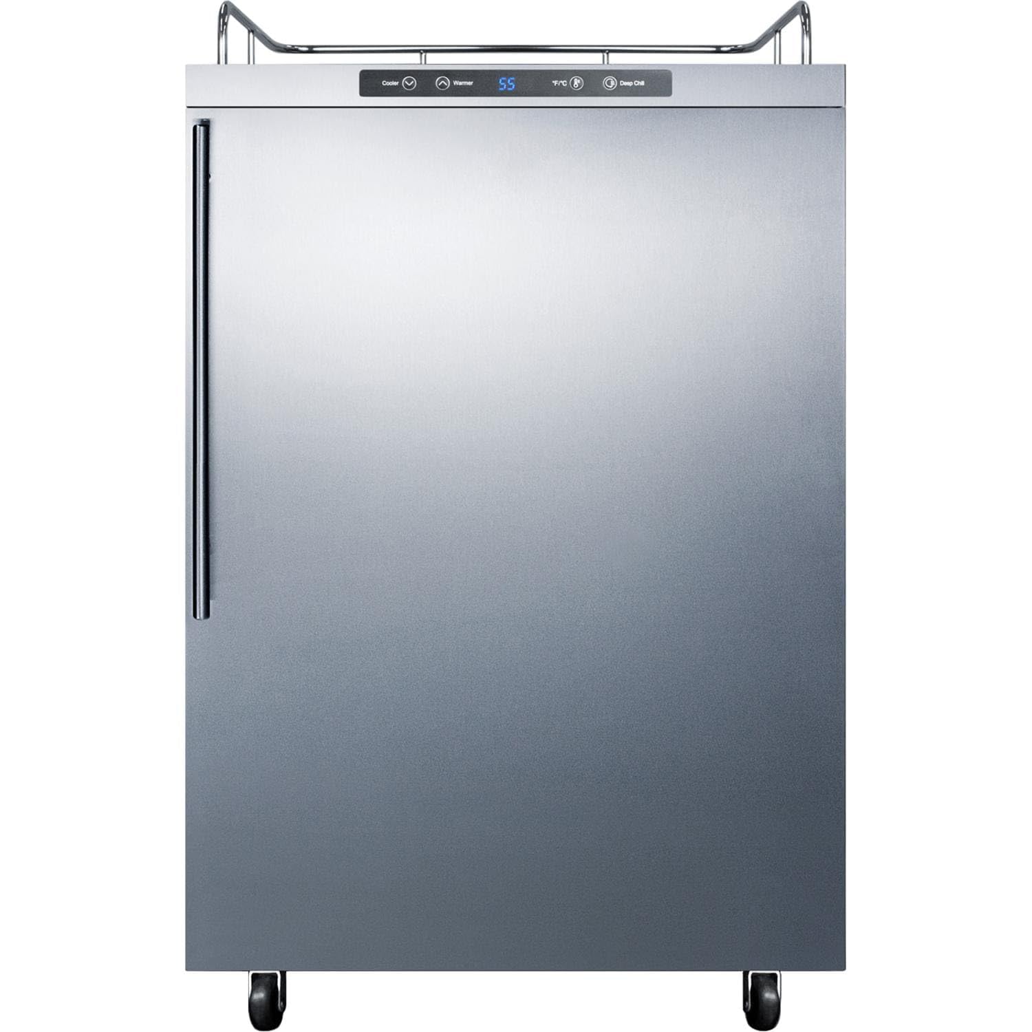 Summit Appliance Sbc635mos7nkhv Freestanding Commercially Listed Outdoor Beer Dispenser With Auto Defrost, Digital Thermostat, Stainless Steel Wrapped Exterior And Professional Thin Handle on Fridge.com - View 2