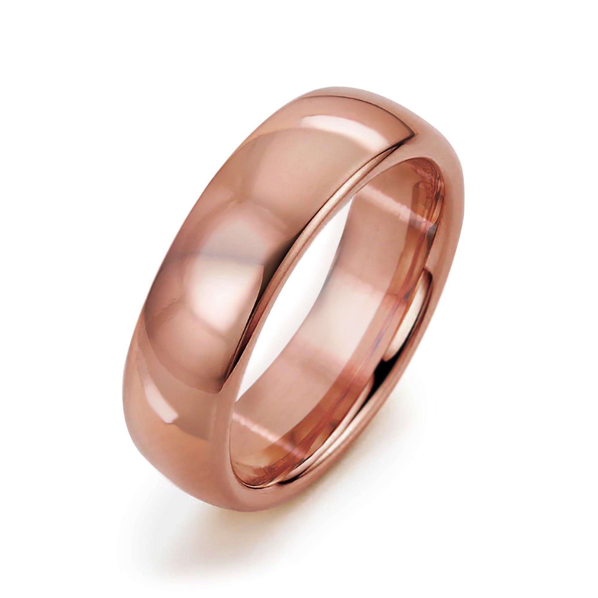 IVY & BAUBLE Pure Uncoated Solid Copper Ring for Men & Women — Lab-Tested, Raw Authentic Copper Band, Wellness Jewelry, Crafted in USA, 6mm, Size 7