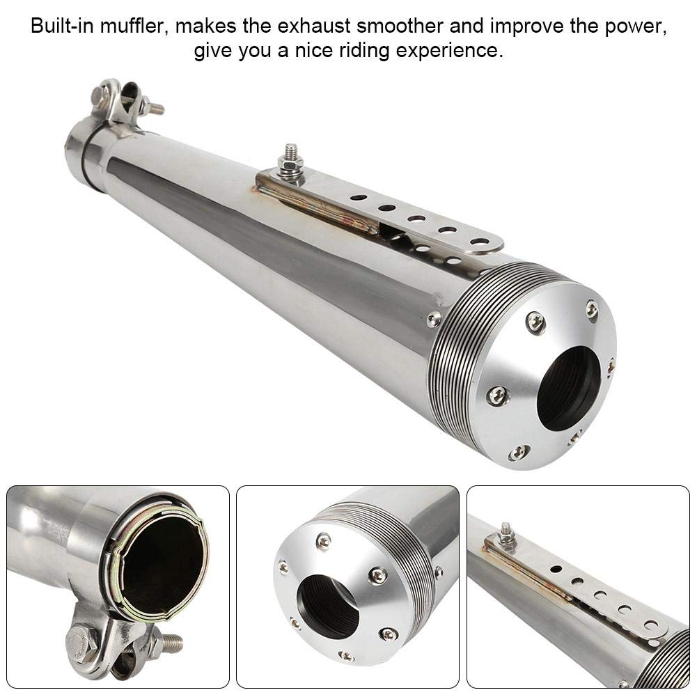 Universal Motorrad Auspuffrohr 38-51mm Edelstahl Endschalldämpfer Spitze