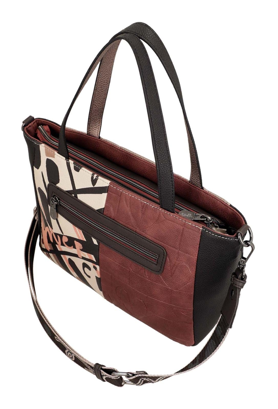 Anekke Bolso de Asa Corta Colección Mademoiselle | Bolso para Mujer con Cierre Cremallera y Varios Compartimentos | Medidas 29x23x10 cm