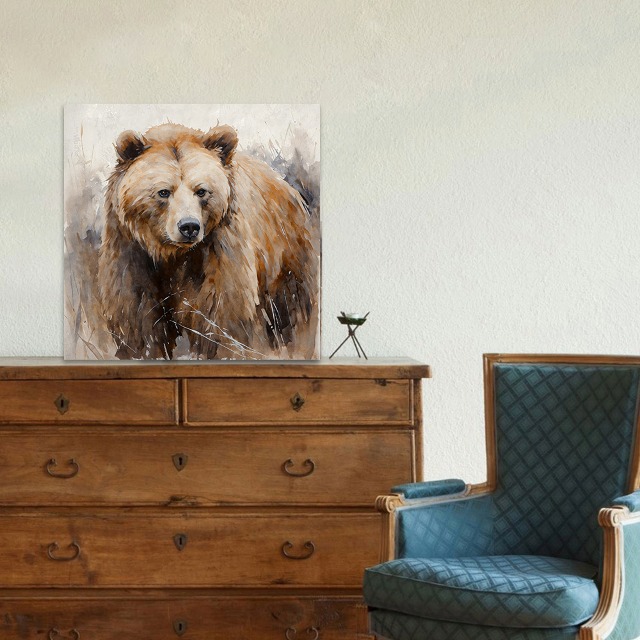 Amazon.com: ForJoy Bear Art Wall Decor Rustic Woodland Bears