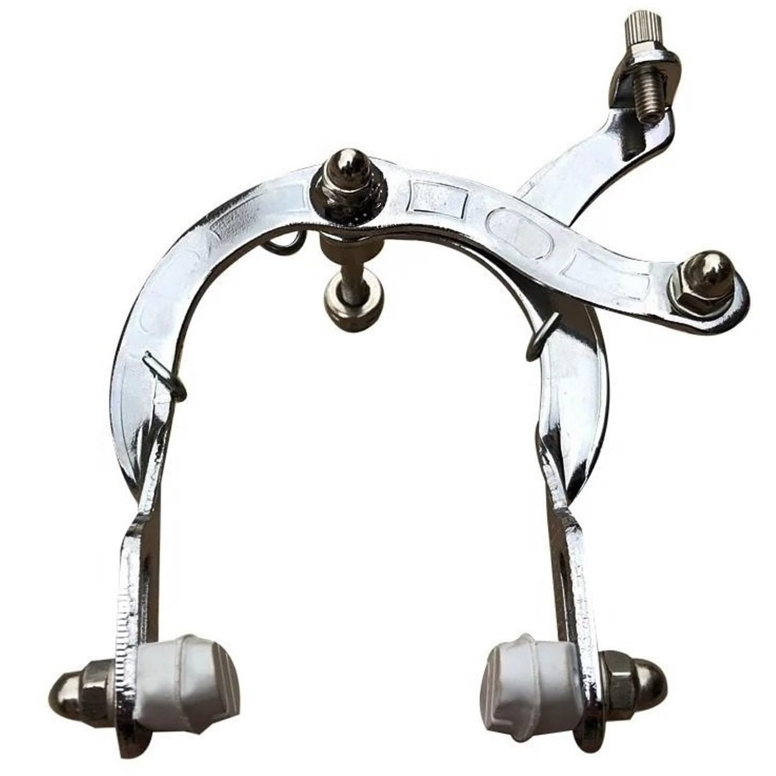 POAYUEWR Kids Bike C Calipers Rim Brakes Bicycle Side Pull Brake V Brake Front Rear Drum Brake Bicycle Handle Brakes Bike Brake Drum(Silver Clamp Brake)