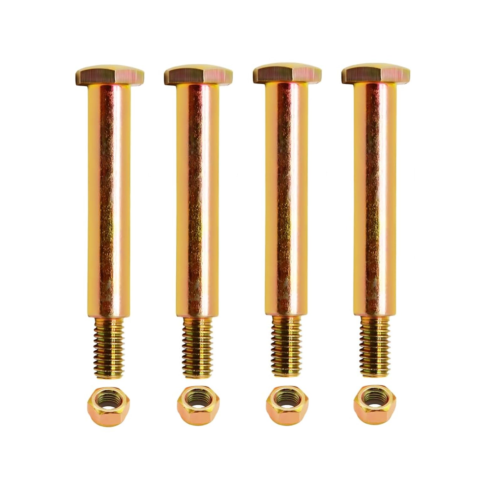 193406 137644 Lock Nut and Deck Wheel Shoulder Bolt Fits Cub Cadet Craftsman Replaces 184219 53219406 532137644 738-3056 938-3056 73930600 (4Pack)