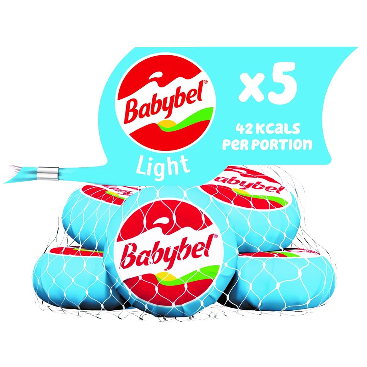 Mini Babybel Light Cheese Snack, 100g (5 Pieces)