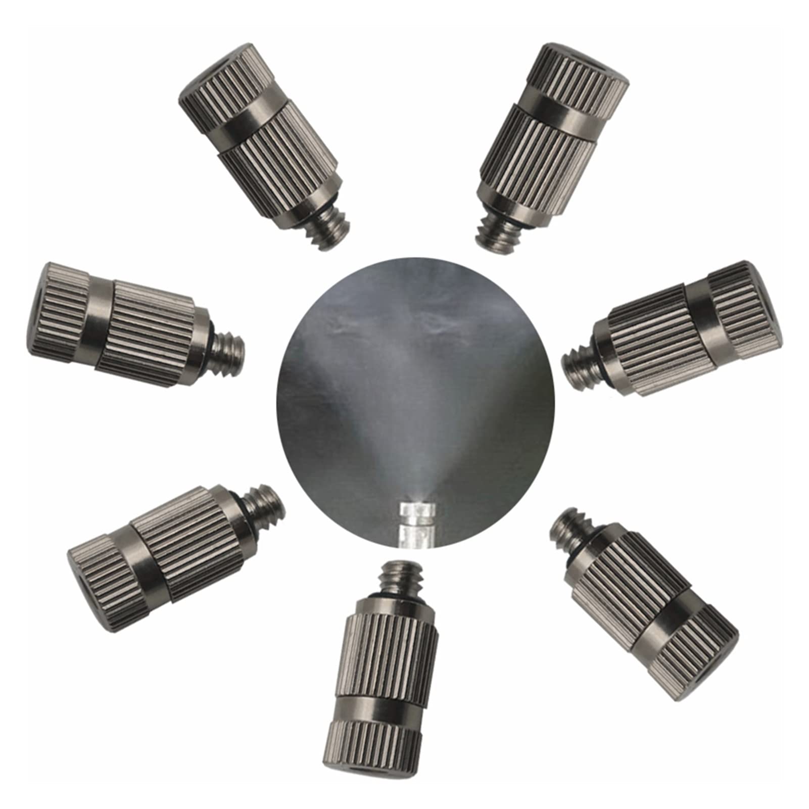 Haueeschoen 10 Ugelli Atomizzatori Per Tubi 3/16'' – Testina In Ceramica, Filettatura 10-24UNC, Portate 0.1-0.6mm, Per Irrigazione E Raffreddamento - 2