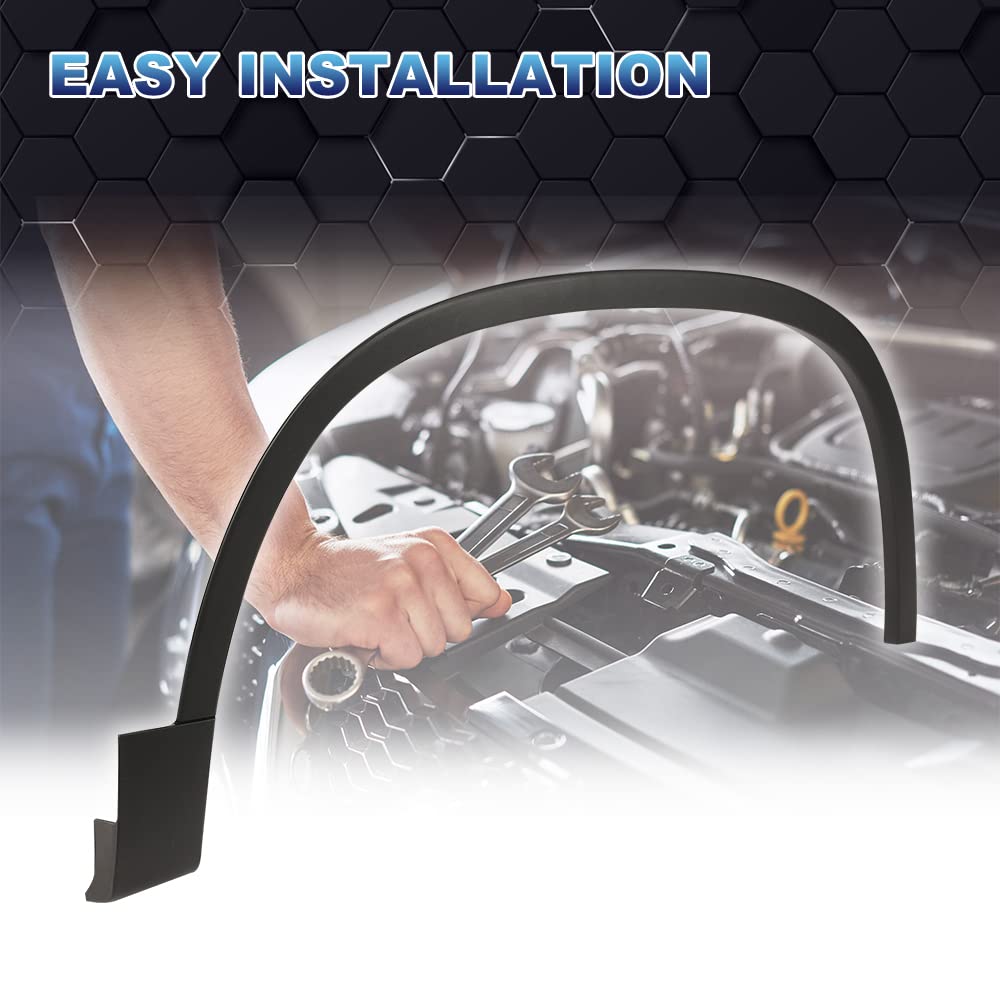 PIT66 Front Fender Flares For VW Tiguan 2012-2017 – Textured Black Wheel Arch Protectors - View #9