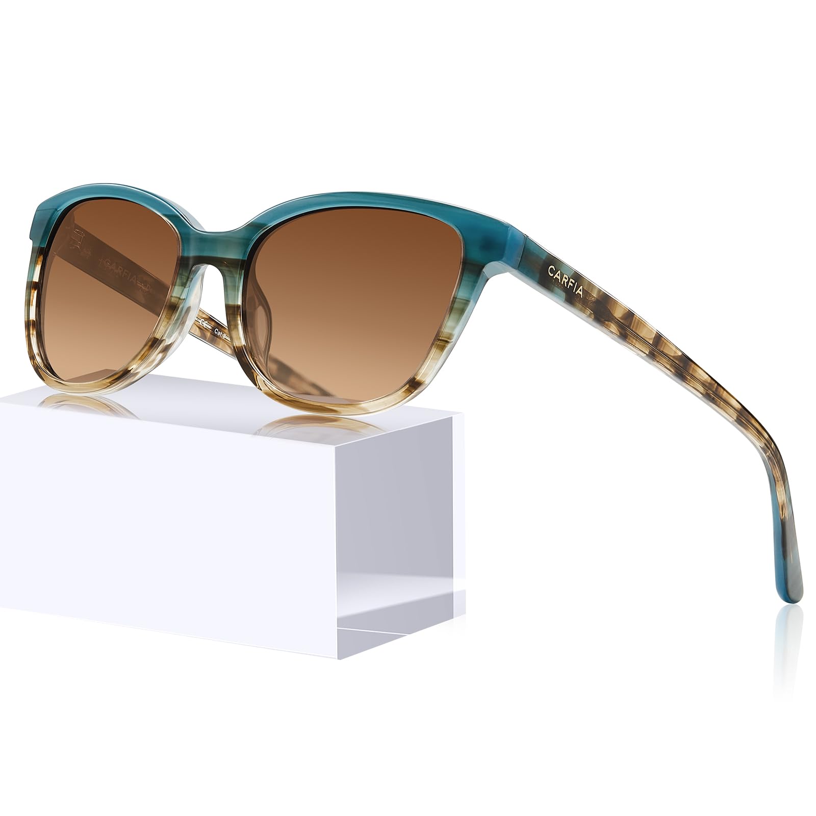 CARFIA Sonnenbrille Damen Polarisierte UV400 Rechteckige Frauen Fassung für Laufen und Golf CA5287