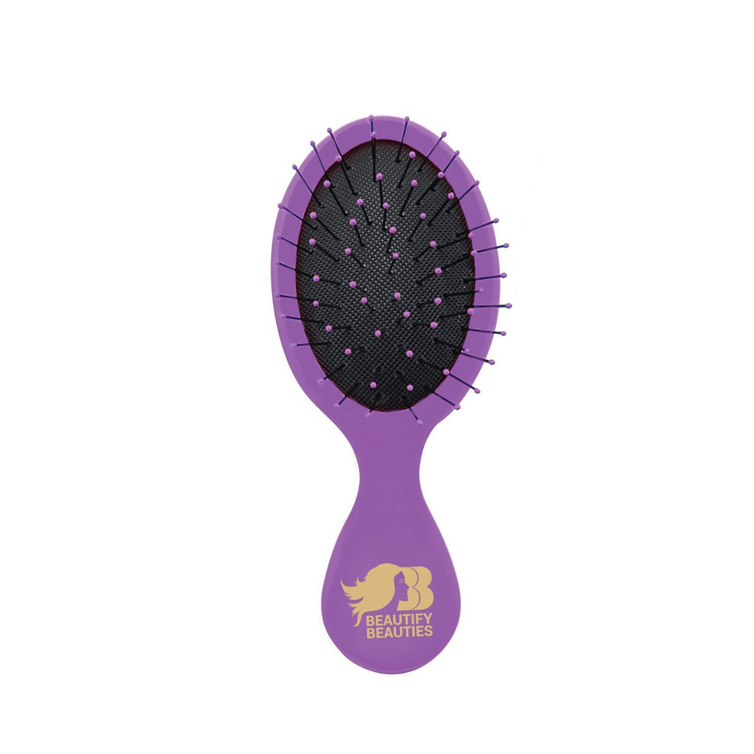 Beautify Beauties Detangler Mini Hair Brush, Travel Size, Perfect for kids (Purple)