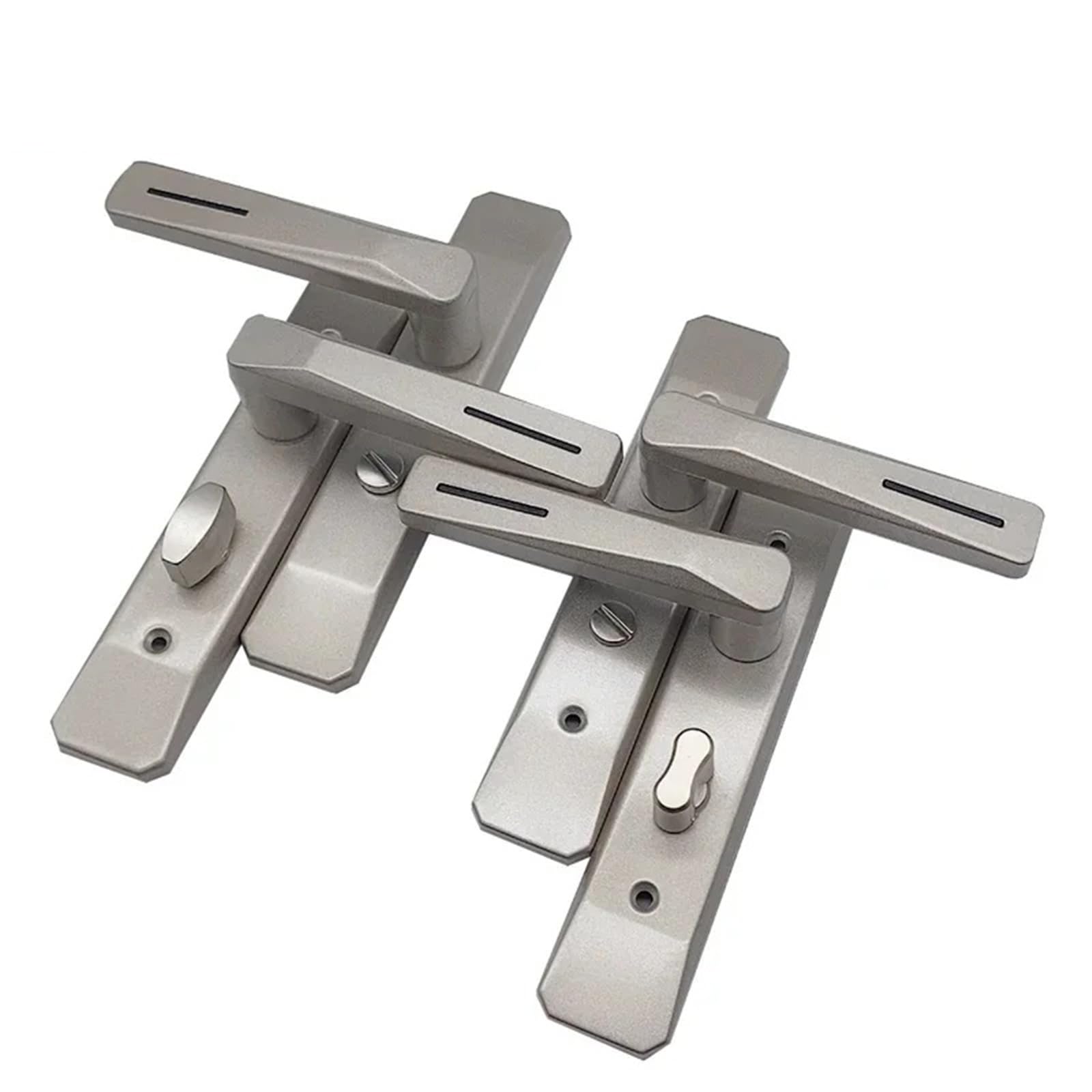Serrure de porte à poignée en nickel L 30mm, l'élégance durable pour votre intérieur