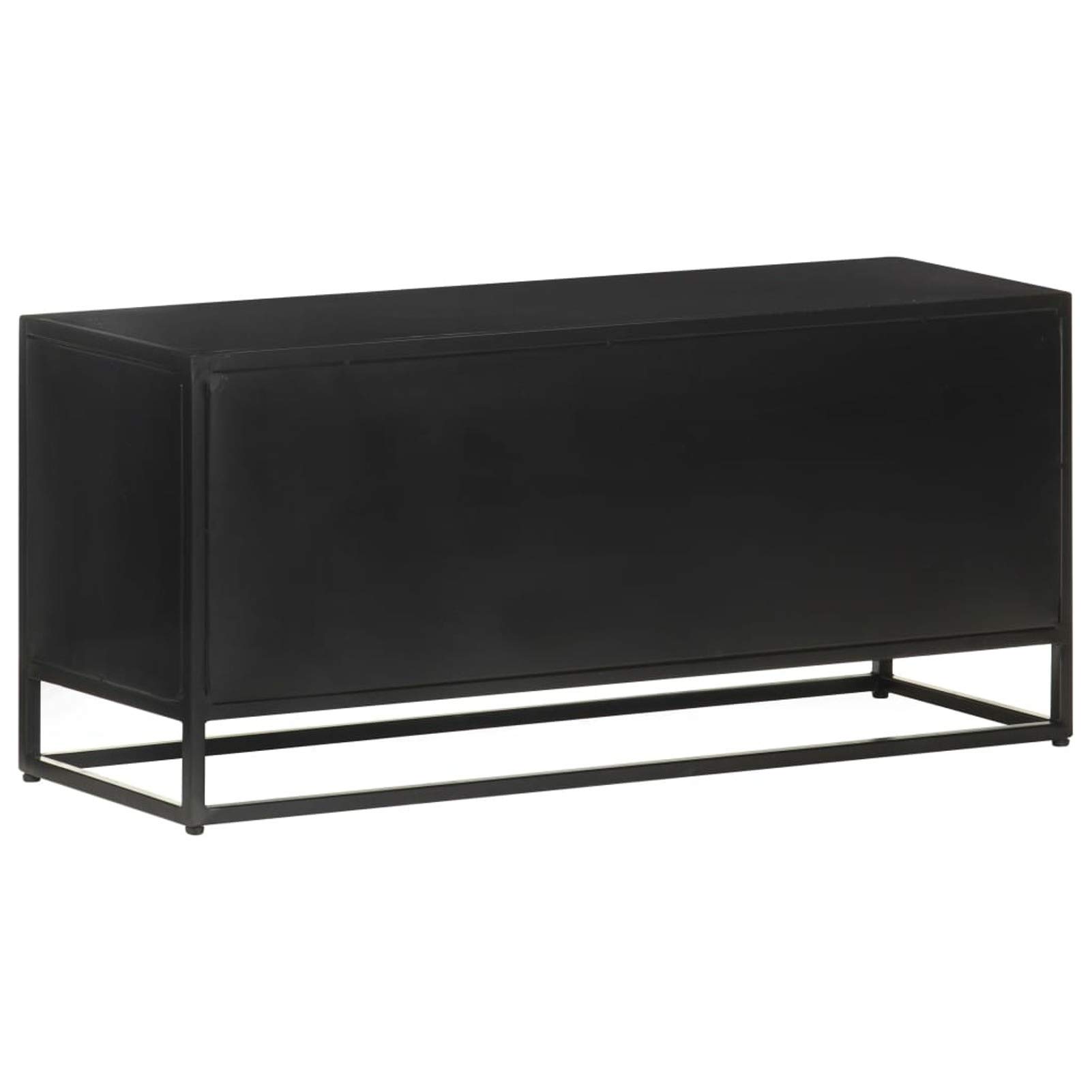 Mesa de Televisión de Madera Industrial con Estantes para Decoración y Almacenamiento - 90x30x40 cm