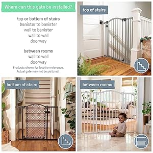 Summer Infant Multi Use Decorative Extra Tall Walk Thru Baby Gate Fits Openings 285 48 Inch Pack of 1 Black Metal for Doorways and Stairways 36 Tall Baby and Pet Gate Black One Size