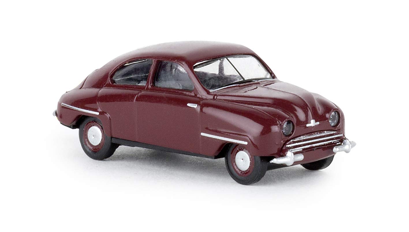 Brekina28600 Saab 92 Dark Red, 1950 1:87