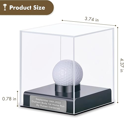 Miniatura 4 de Estuche de exhibición de pelotas de golf personalizado, vitrina de pelotas de golf con grabado, recuerda tu bola especial en uno, exhibición de
