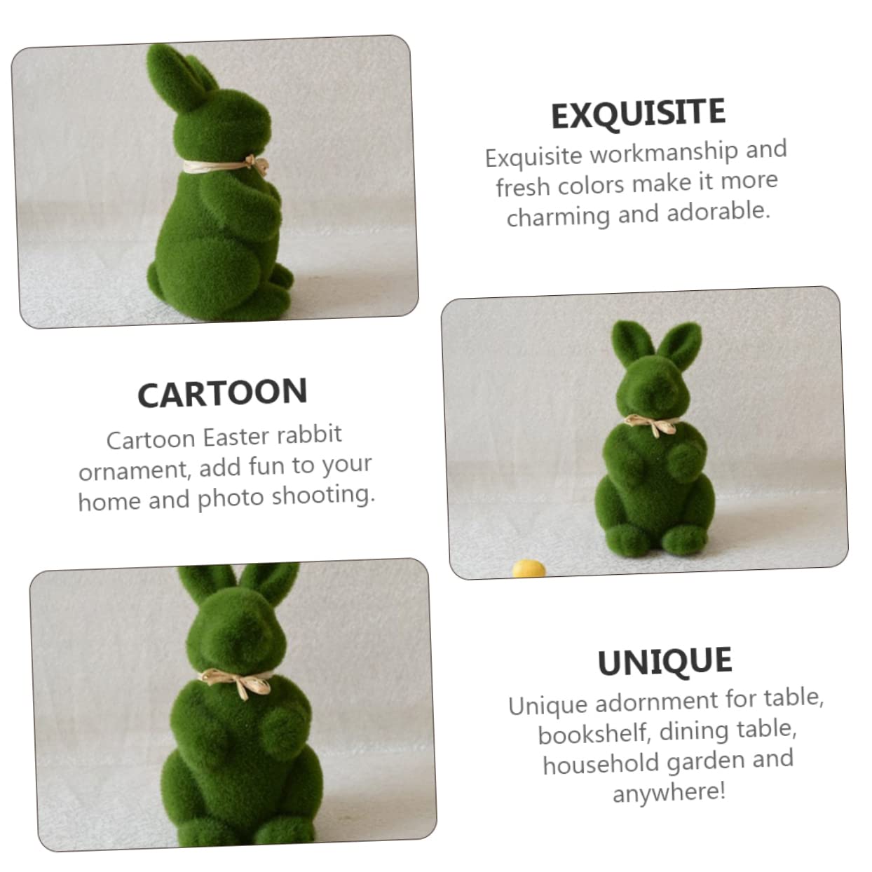 IMIKEYA 8 Pcs Lapin De Pâques Mousse Lapin Figurines Décor Floqué Mini Debout Figurine Accessoires Flocage Photo Ornement Peluche Faux Animal Enfant Mousse