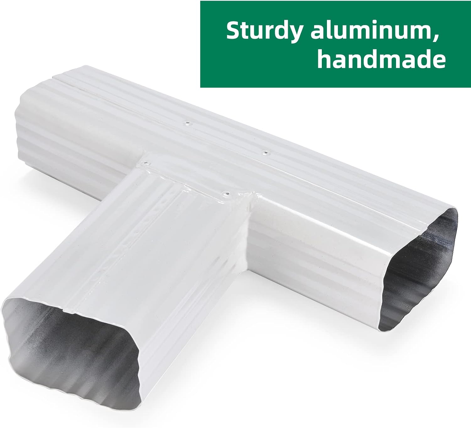 VYH Gutter Y Downspout Connector 2x3 Standard right High Gloss White