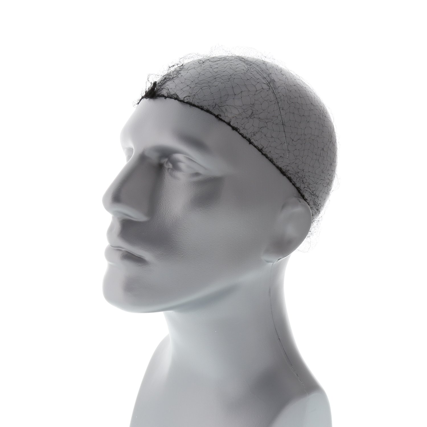 AmerCareRoyal Lightweight Hairnets - Comfortable, Breathable Hair Net for Food Service and Healthcare Facilities, Latex-Free, Disposable Hair Cap, 100% Latex Free, 24in, Black, 144 Count