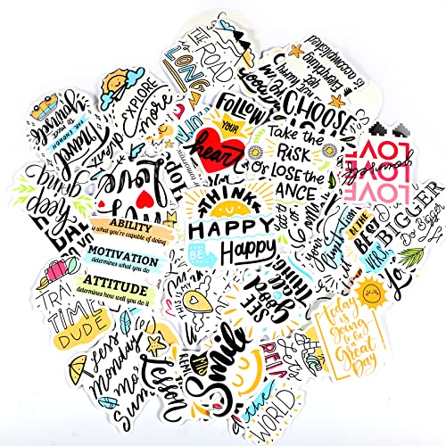 SAVITA 50 pegatinas positivas e inspiradoras para ordenador portátil, vinilo impermeable