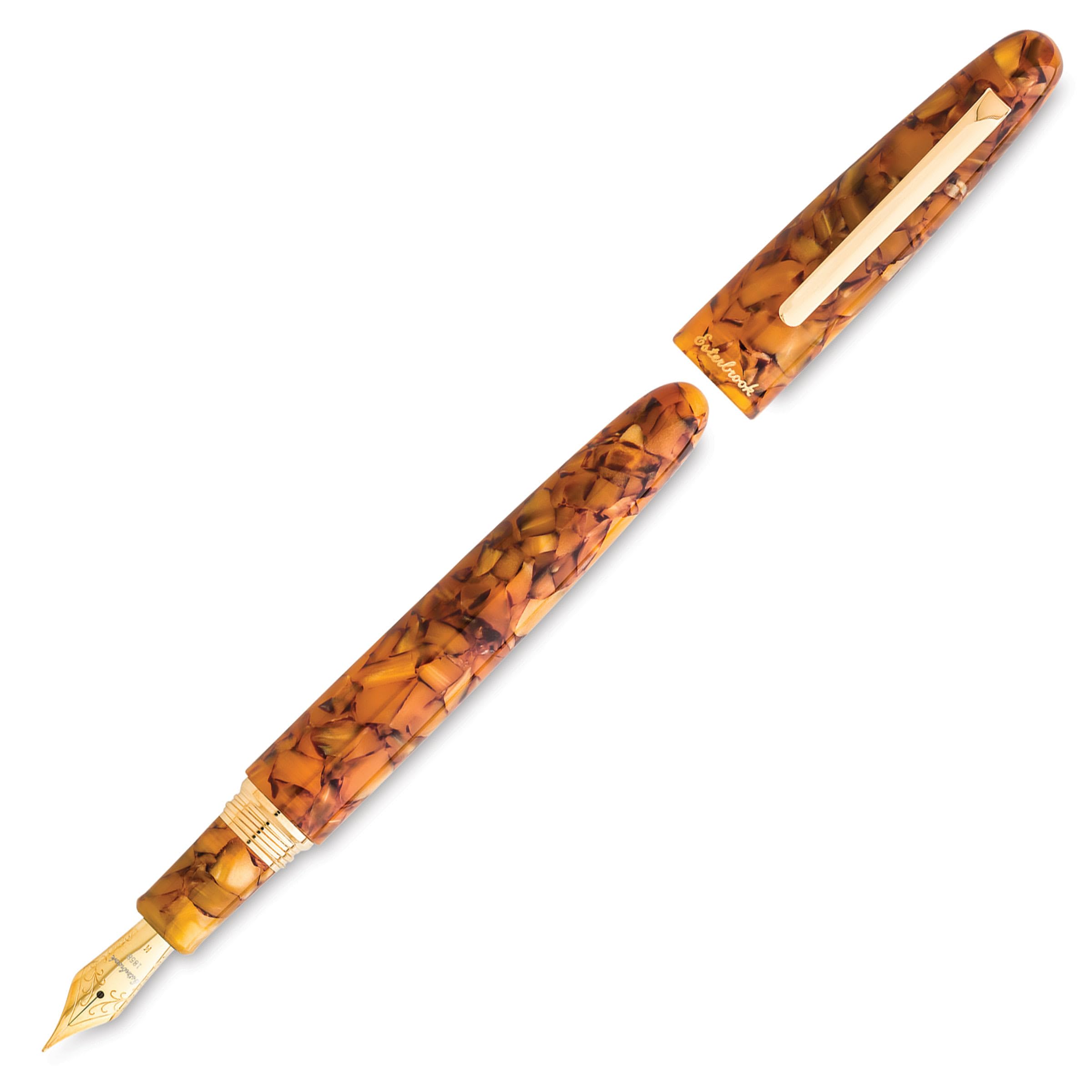 Esterbrook Estie Honeycomb E426-M - Pluma estilográfica (1 unidad), color amarillo y naranja
