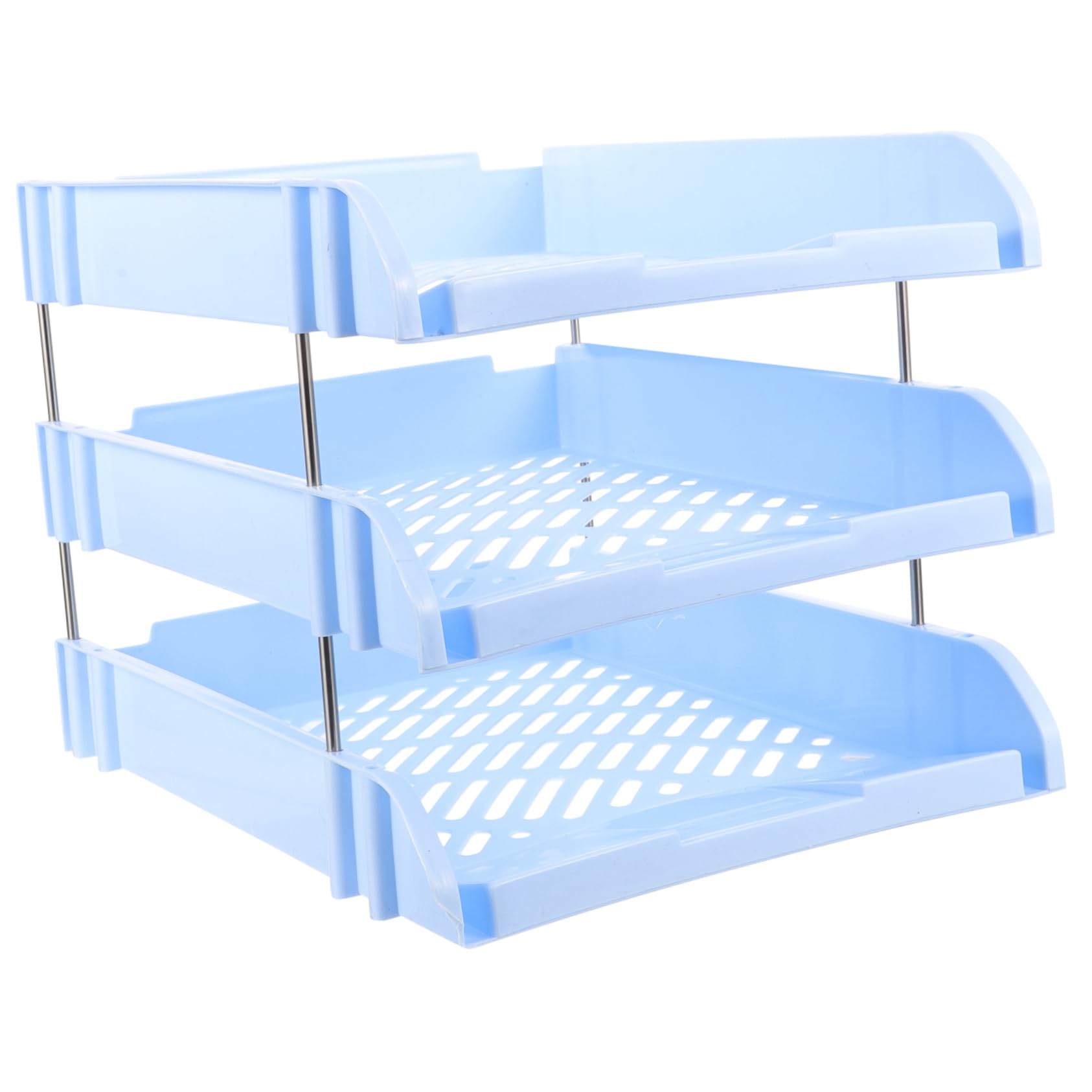 2piezas Organizador De Escritorio Multicapa para Documentos Soporte De Archivos Apilable Bandeja De Papel para Oficina Estante De Almacenamiento De Documentos