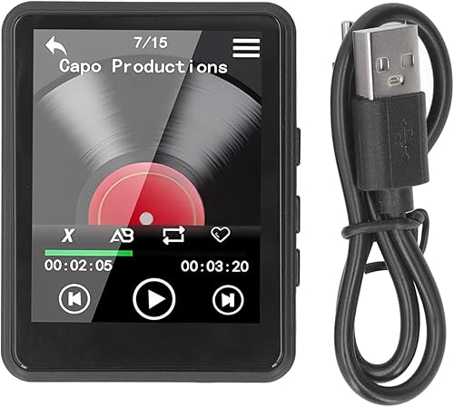 Miniatura 8 de Reproductor de MP3 con Bluetooth, sonido estéreo de 2.4 pulgadas, reproductor Mp3 MP4 completo, altavoz HiFi integrado, reproductor de música