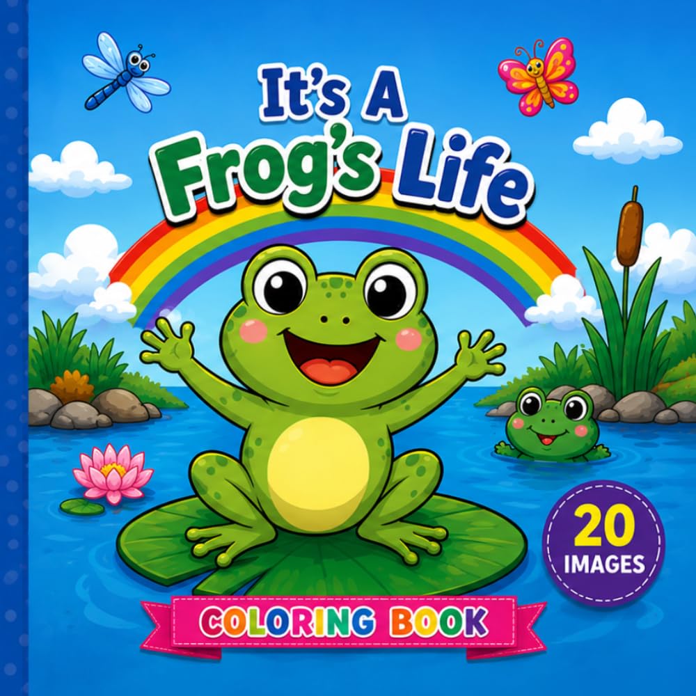 It's A Frog's Life: Fun Frog-Themed Coloring Book for Kids