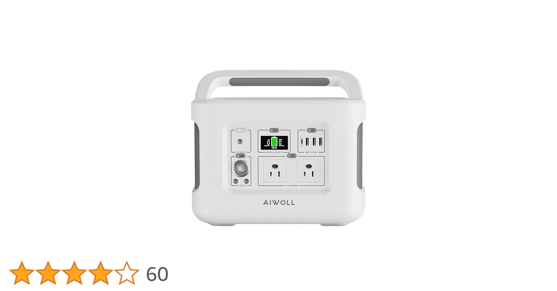 AIWOLLポータブル電源-515Wh/160938mAh　全新品 Amazon.co.jp: AIWOLL ポータブル電源 リン酸鉄リチウム 515Wh