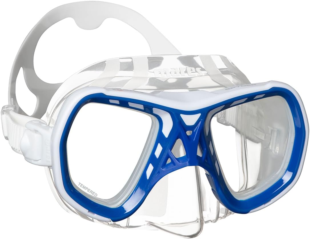 Mares Spyder Double-Lens Scuba Diving Mask with Silicone Face Piece