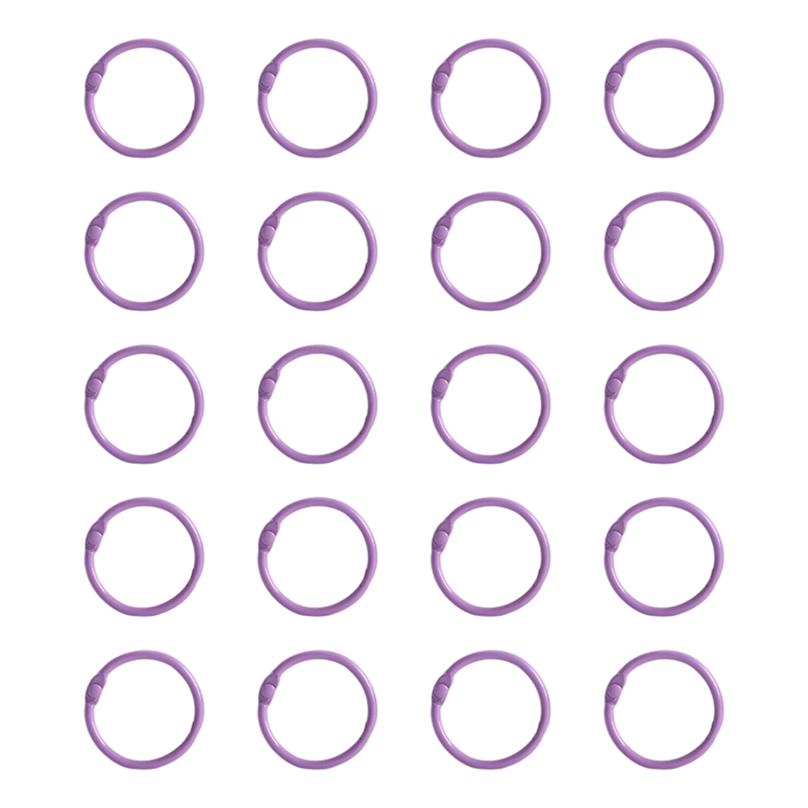 Xjdzineq 20 Pcs Metal Binder Rings 25mm Bookbinding Book for Organizing Paper Cards Scrapbooks