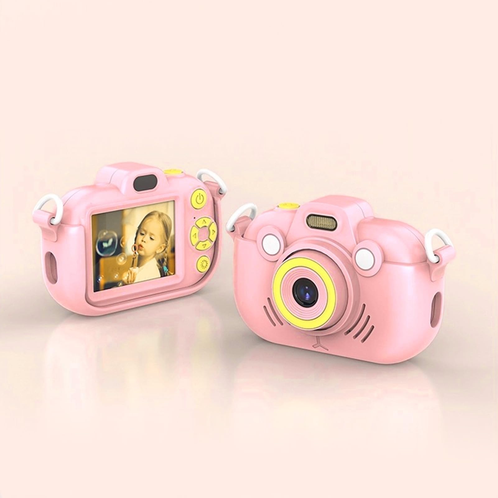 Aparat Dziecięcy, 2,7 K 36 MP 2-calowy HD IPS Autofokus 600 MAh Przenośna Kamera Cyfrowy Aparat Fotograficzny, z Paskiem na ramię, na Urodziny Festiwal Boże Narodzenie Dzieci