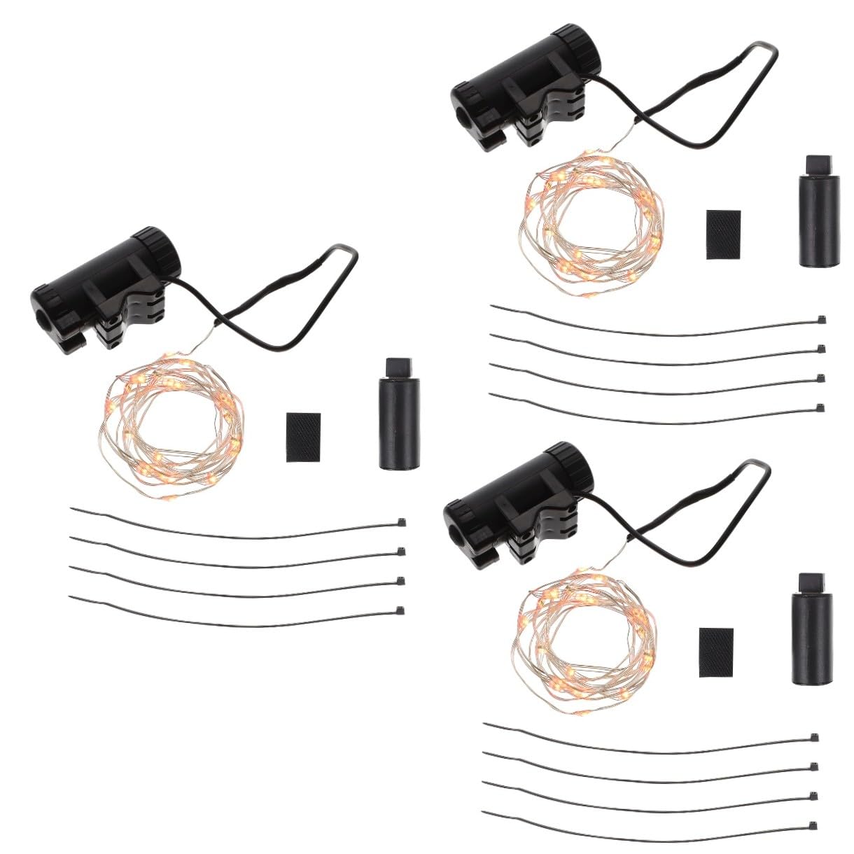 BESPORTBLE 3sets LED Ricaricabili per Biciclette Luce Decorativa per Ruote Design RGB per Maggiore visibilità e Sicurezza Strada
