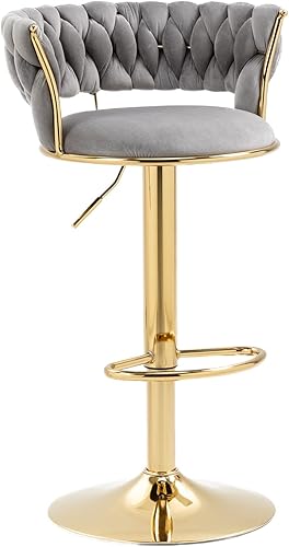 Miniatura 14 de Taburetes de bar modernos con respaldo, juego de 1 taburetes de bar de altura de mostrador para cocina, sillas para barra de cocina, silla de bar de