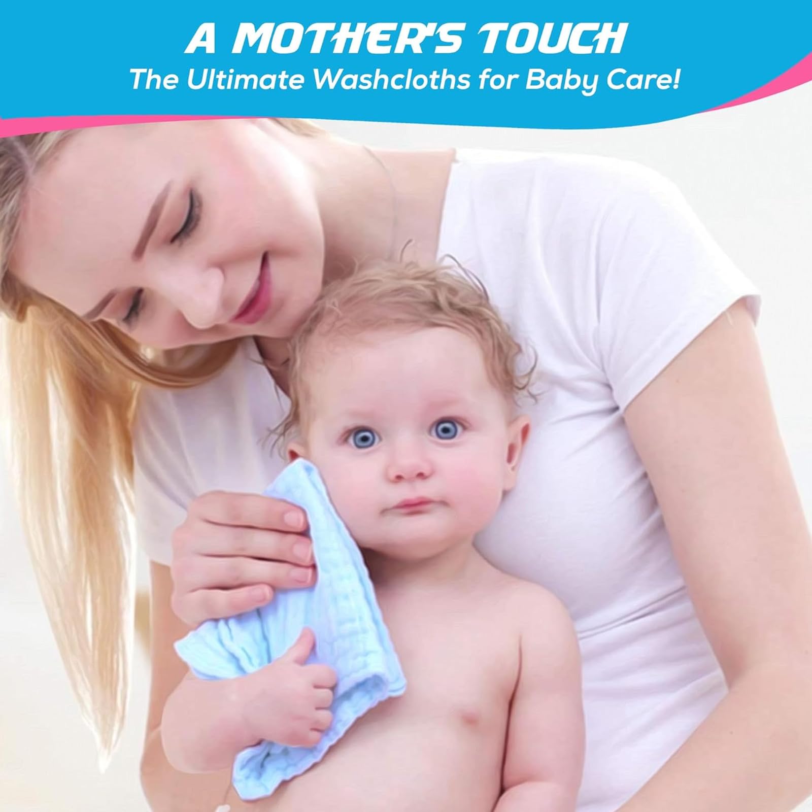 KPSRFG 8Pcs Muslin Cloths for Baby 6 Layer Cotton Muslin Squares 30*30 cm, Soft Reusable Washcloths - Image 2