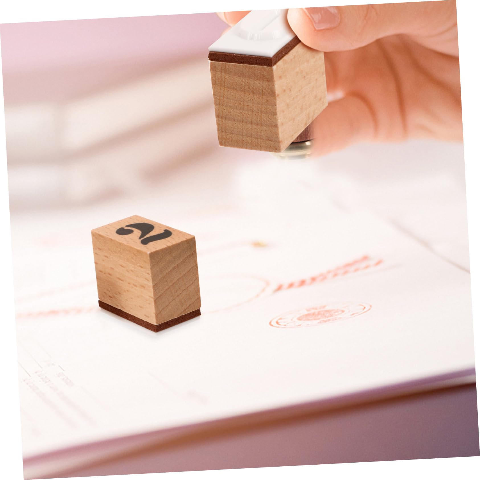 jojofuny 5 Sätze hölzernes Siegel Stempel Name für selbst Bastelzubehör Sammelalben dekorative Briefmarken Scrapbook-Versorgung Sammelalben Briefmarken DIY zubehör