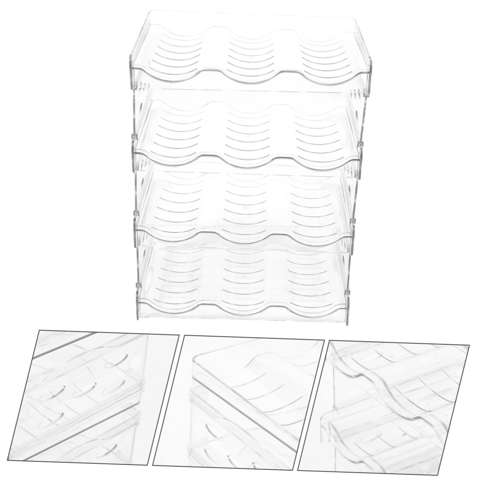 HOOTNEE Detachable Water Bottle Organizer Rack Stackable Multi Tumbler Holder for Kitchen Office and Pantry Storage Pet Material Design for Efficient Organization