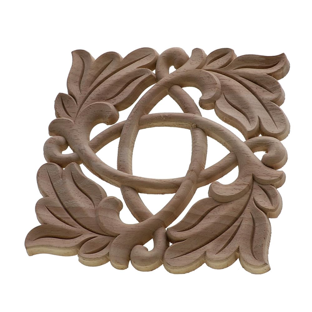 Moulures en bois pour portes de meubles applique décorative carrée 24cm