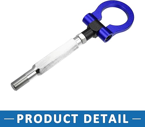 Miniatura 5 de Anillo de remolque de parachoques delantero Tornillo de gancho de remolque para Subaru BR-Z 2013-2018 aleación de aluminio azul